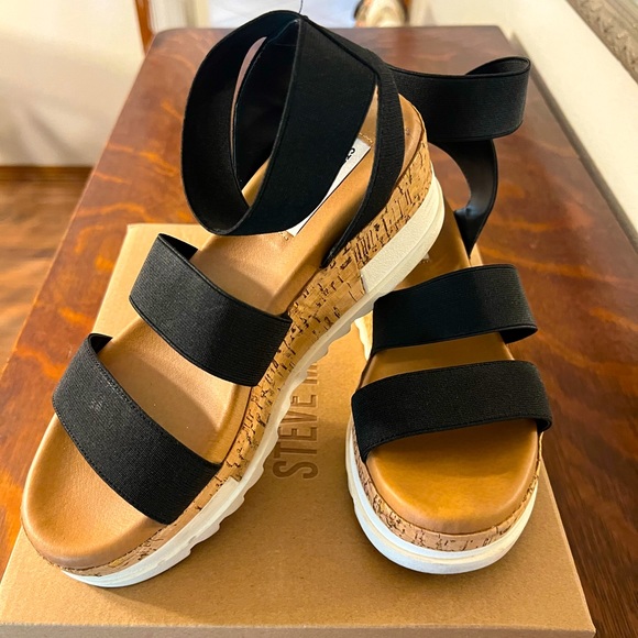 Bandi Elastic Cork Flatform Sandals - Picture 2 of 9